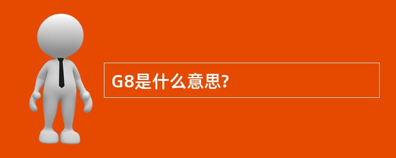 G8是什么意思?