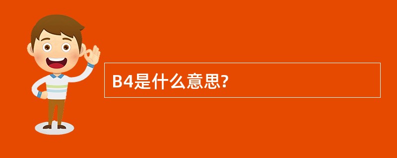 B4是什么意思?