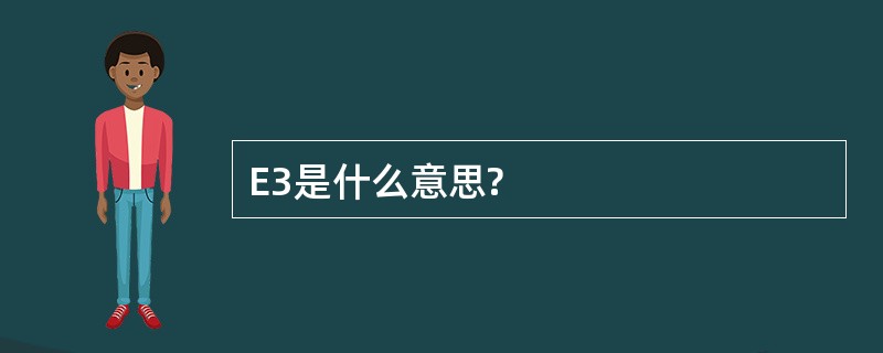 E3是什么意思?