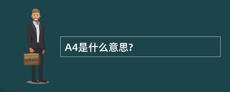 A4是什么意思?