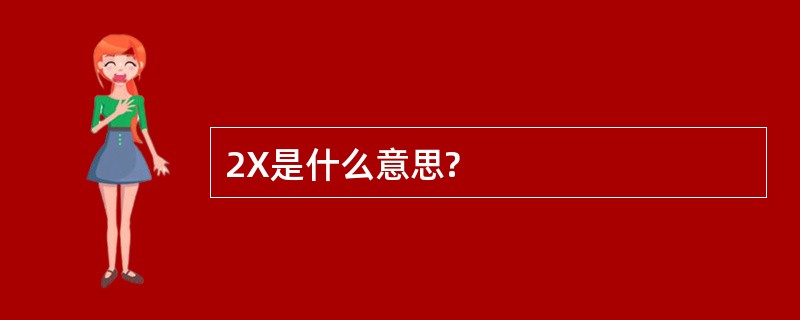 2X是什么意思?