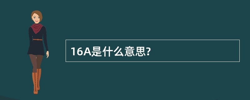 16A是什么意思?