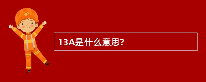 13A是什么意思?