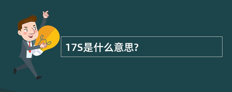 17S是什么意思?