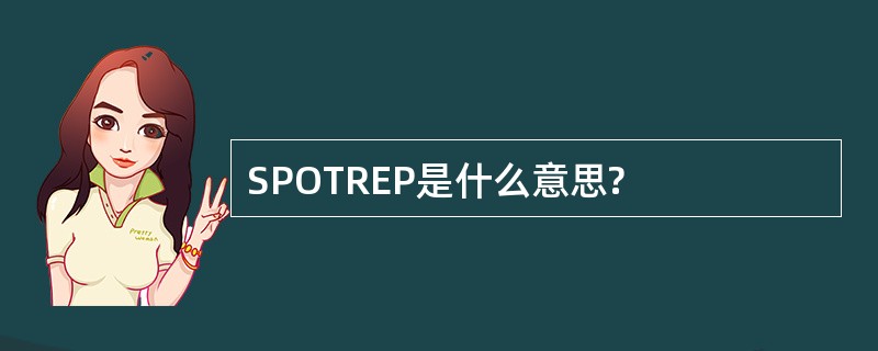 SPOTREP是什么意思?