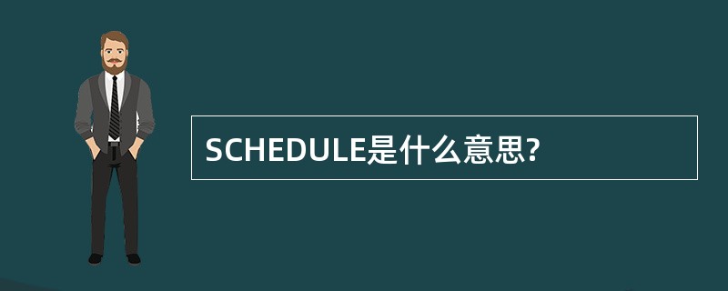 SCHEDULE是什么意思?