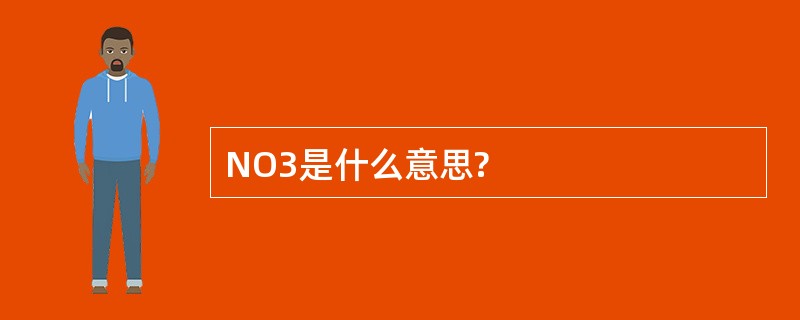 NO3是什么意思?