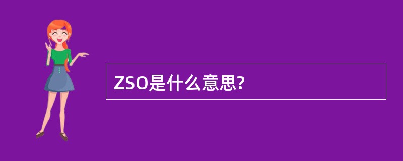 ZSO是什么意思?