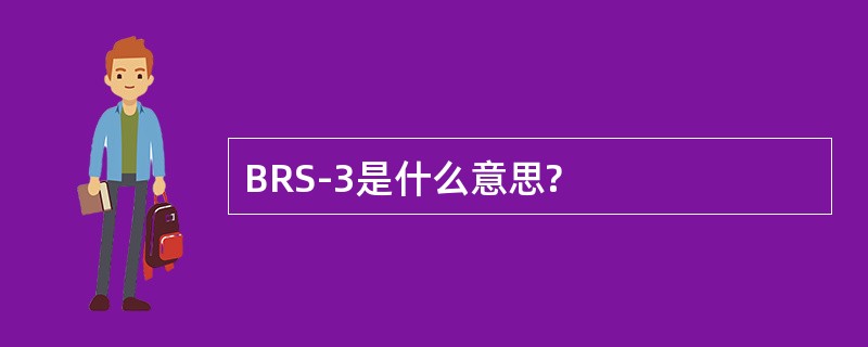 BRS-3是什么意思?