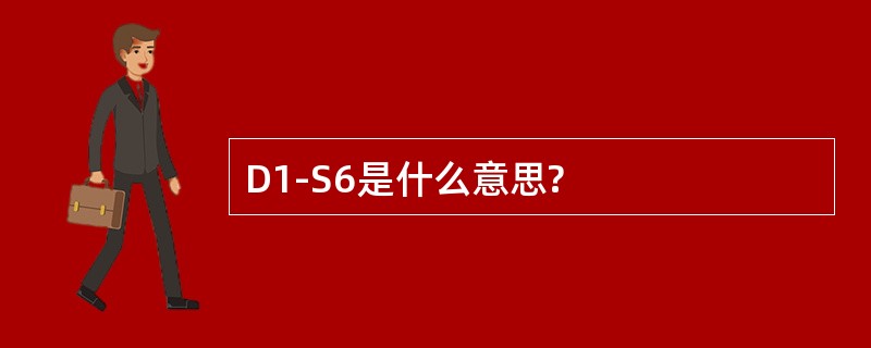 D1-S6是什么意思?