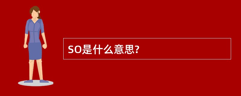 SO是什么意思?