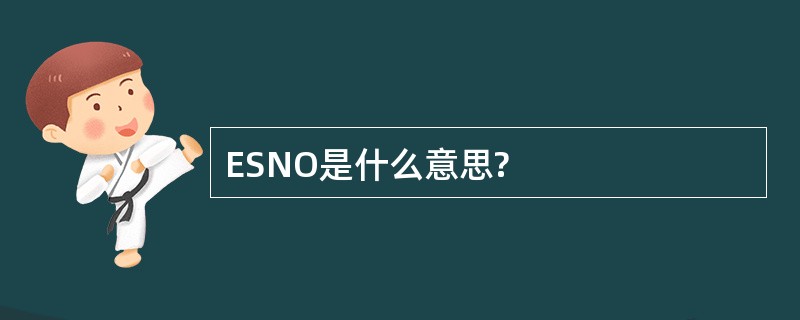 ESNO是什么意思?