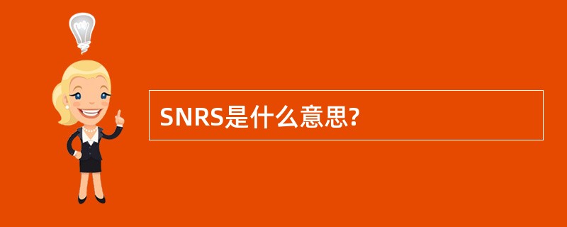 SNRS是什么意思?