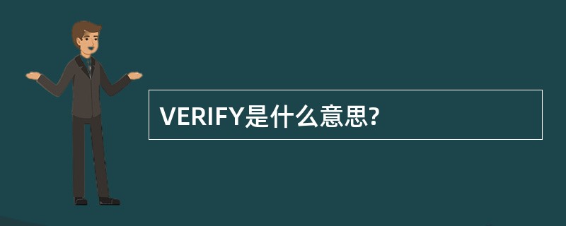 VERIFY是什么意思?