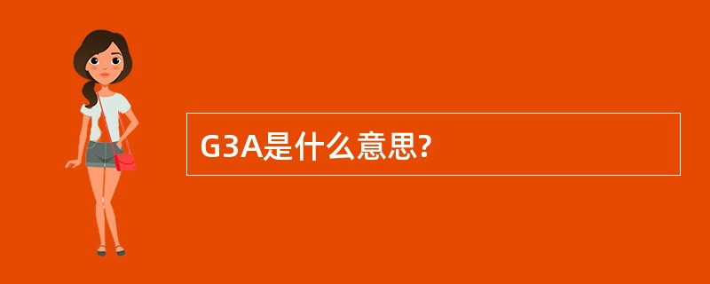 G3A是什么意思?