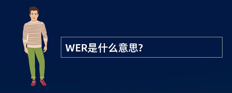 WER是什么意思?