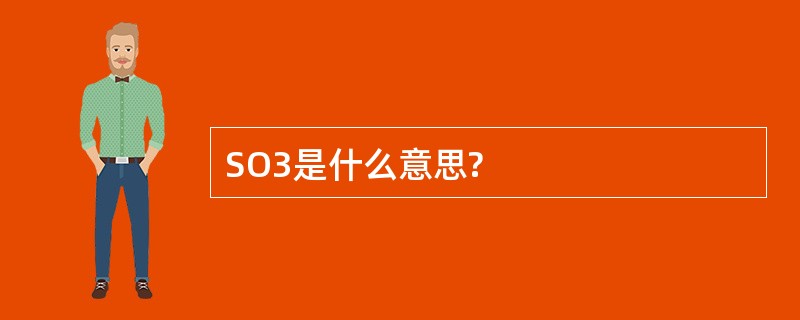 SO3是什么意思?