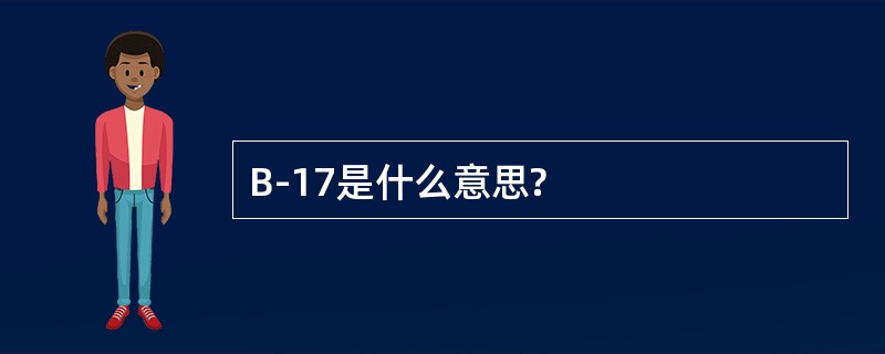 B-17是什么意思?