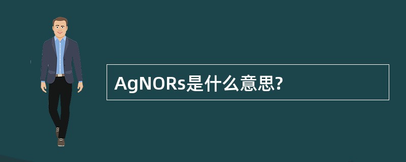 AgNORs是什么意思?