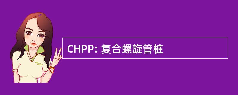 CHPP: 复合螺旋管桩