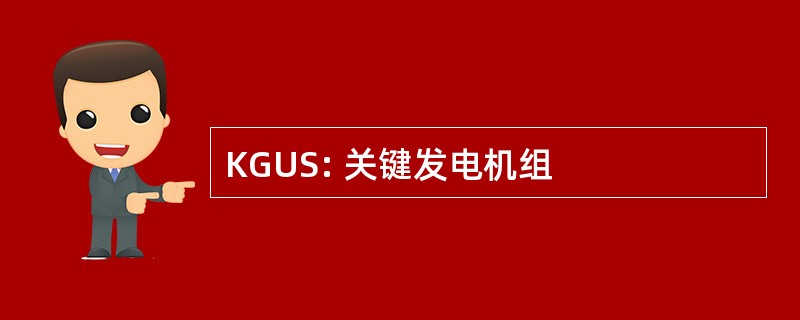 KGUS: 关键发电机组