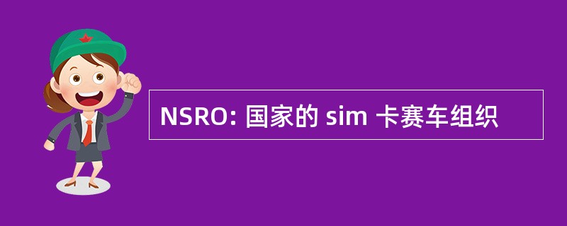 NSRO: 国家的 sim 卡赛车组织