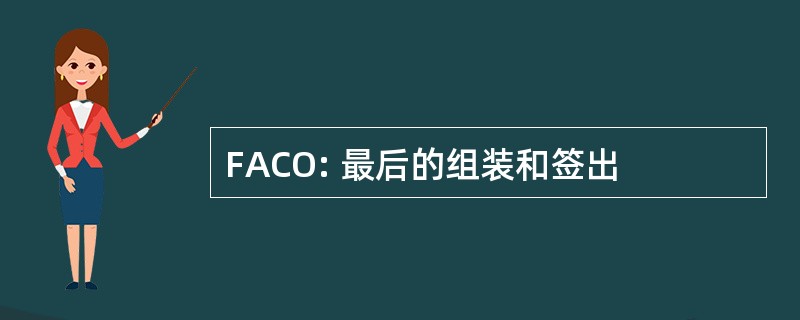 FACO: 最后的组装和签出