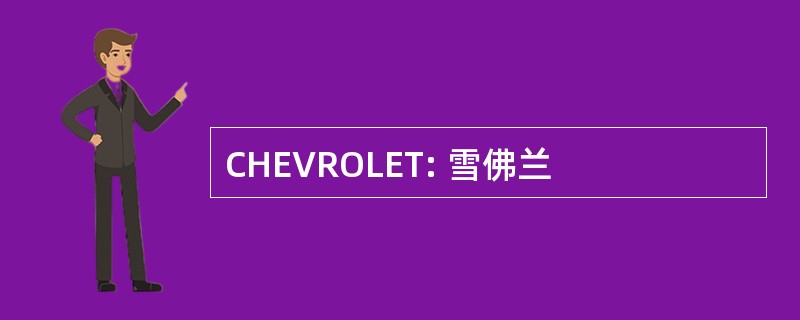 CHEVROLET: 雪佛兰