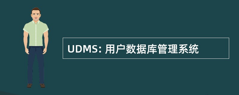 UDMS: 用户数据库管理系统