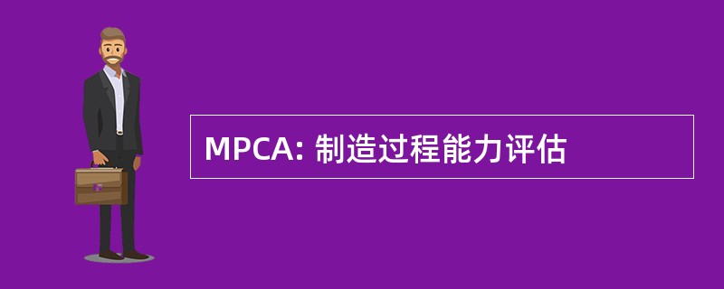 MPCA: 制造过程能力评估