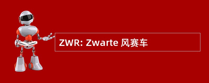 ZWR: Zwarte 风赛车