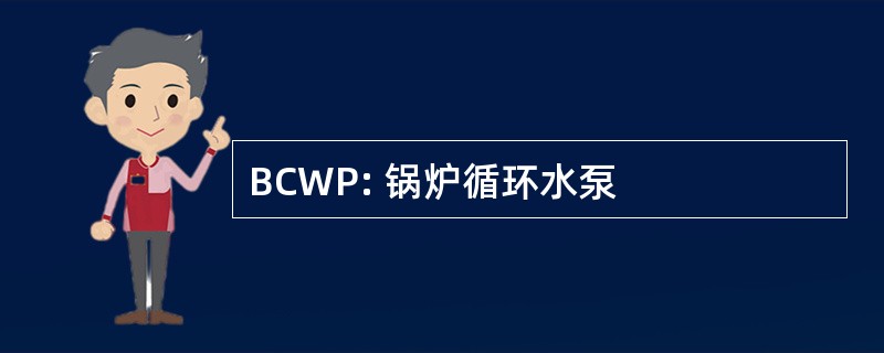 BCWP: 锅炉循环水泵