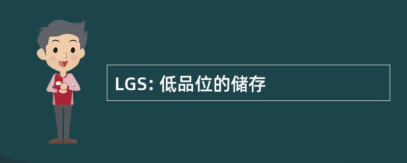 LGS: 低品位的储存