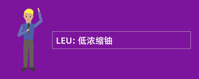 LEU: 低浓缩铀