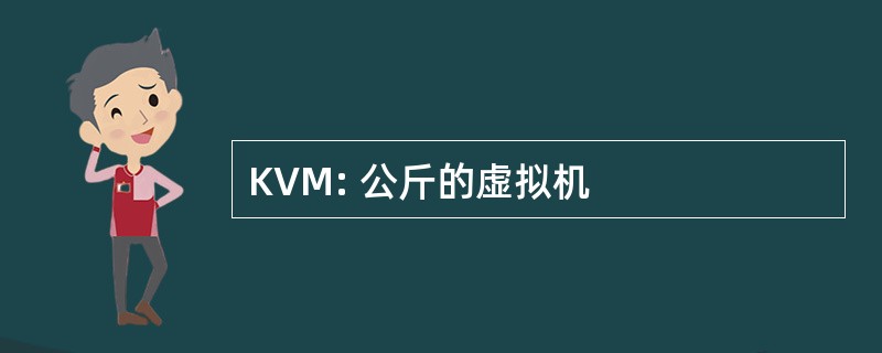 KVM: 公斤的虚拟机