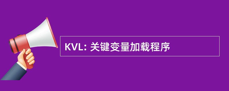 KVL: 关键变量加载程序