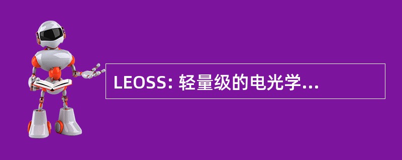 LEOSS: 轻量级的电光学空间传感器