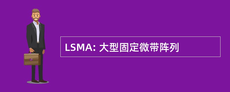 LSMA: 大型固定微带阵列