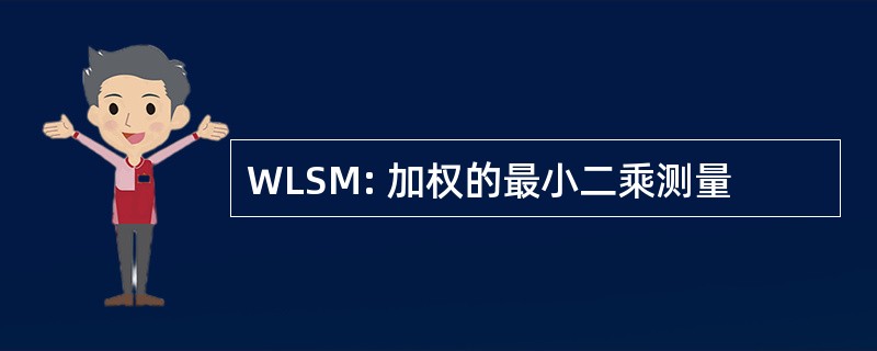 WLSM: 加权的最小二乘测量