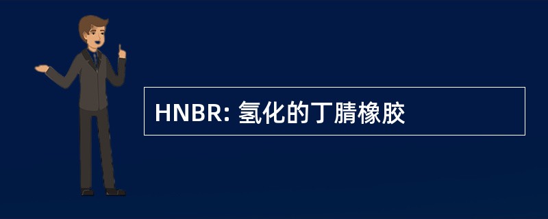 HNBR: 氢化的丁腈橡胶