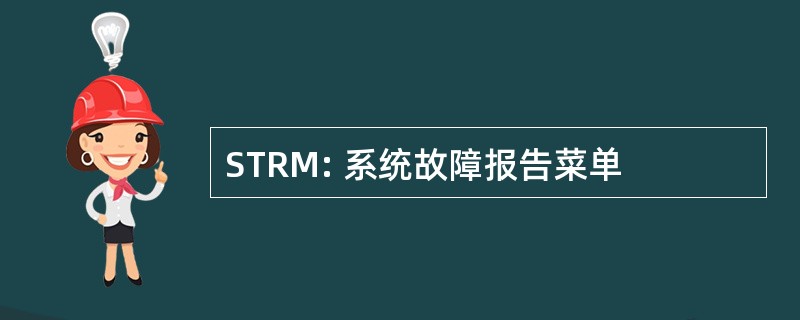 STRM: 系统故障报告菜单