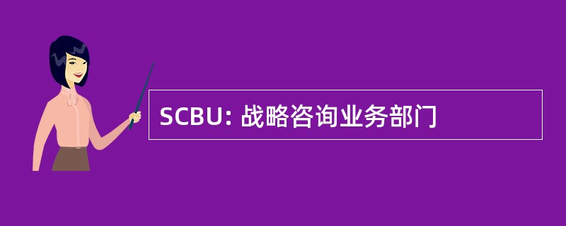 SCBU: 战略咨询业务部门