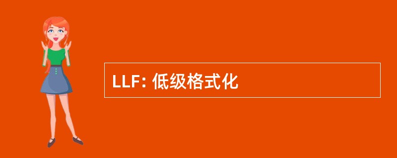 LLF: 低级格式化