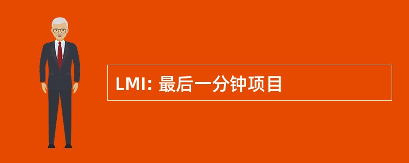 LMI: 最后一分钟项目