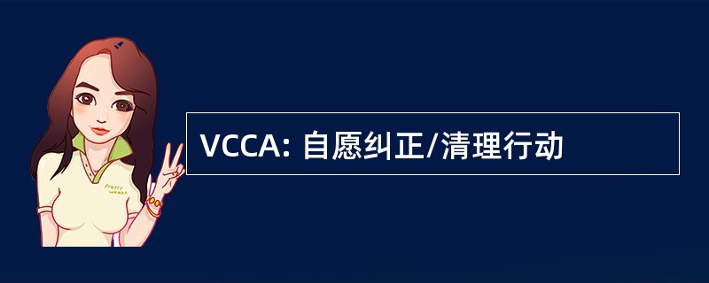 VCCA: 自愿纠正/清理行动