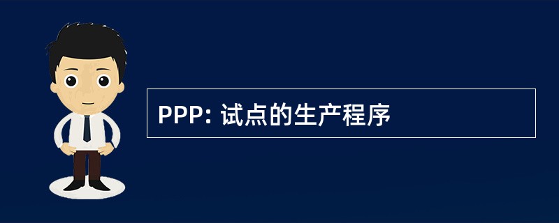 PPP: 试点的生产程序