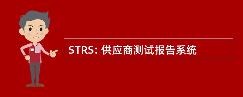 STRS: 供应商测试报告系统