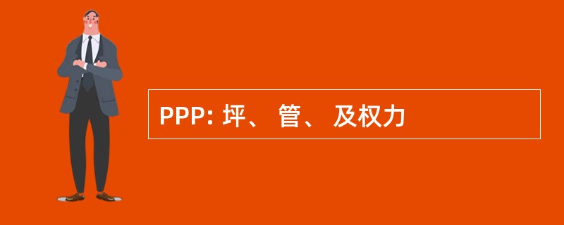 PPP: 坪、 管、 及权力