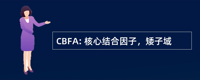 CBFA: 核心结合因子，矮子域