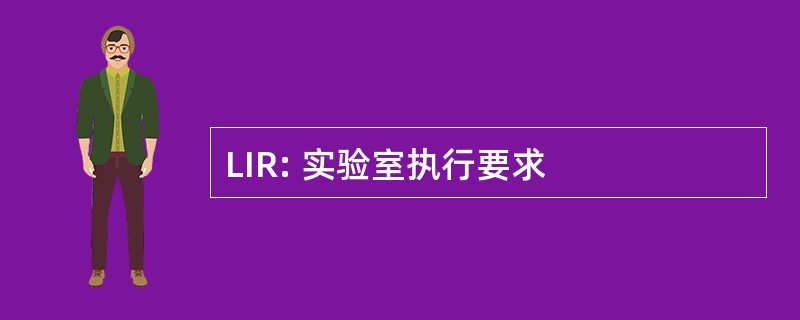 LIR: 实验室执行要求